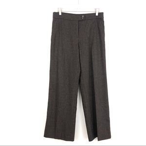 Etro Wide Leg Wool Flat Front Dress Pants
